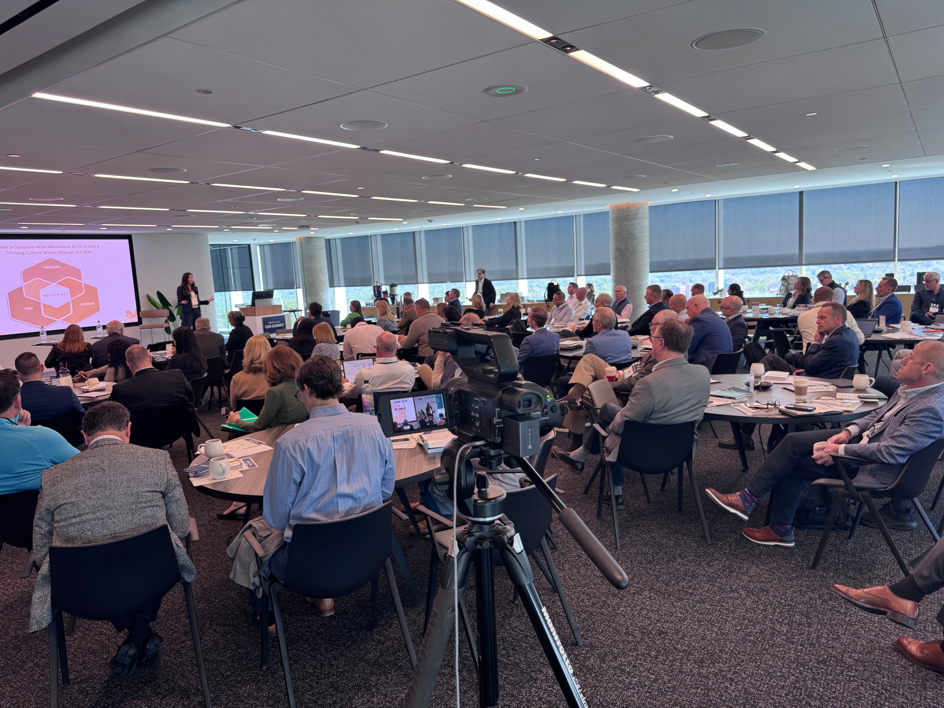 Corporate event videography with camera operator